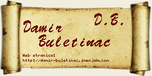 Damir Buletinac vizit kartica